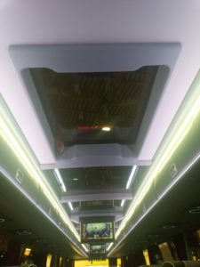 manual double glazed hatch on a luxury commuter coach